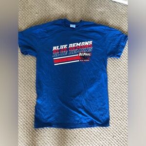 DePaul Unisex Blue Demons Cotton Graphic T-Shirt Royal Blue Size medium